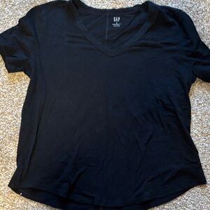 GAP Women's Classic Black V-Neck Tee